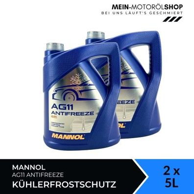 Mannol Antifreeze AG11 Frostschutz Konzentrat 2x5 Liter