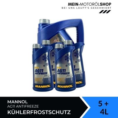 Mannol Antifreeze AG11 Frostschutz Konzentrat 5 + 4 Liter