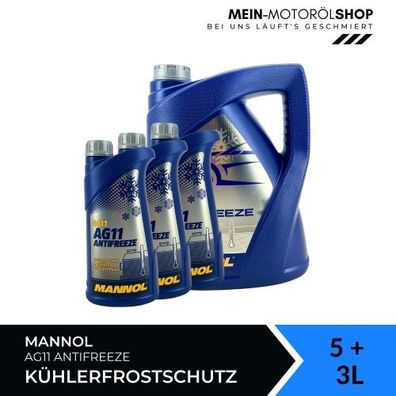 Mannol Antifreeze AG11 Frostschutz Konzentrat 5 + 3 Liter