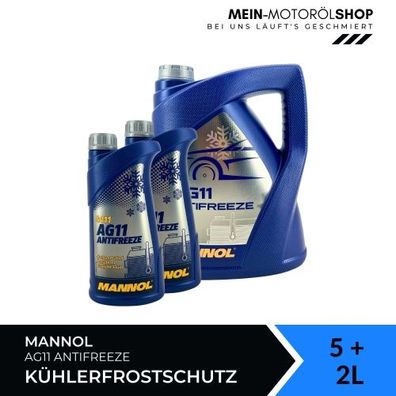 Mannol Antifreeze AG11 Frostschutz Konzentrat 5 + 2 Liter