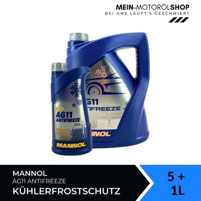 Mannol Antifreeze AG11 Frostschutz Konzentrat 5 + 1 Liter