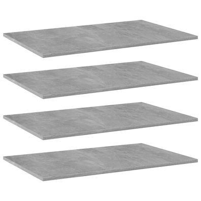 vidaXL Bücherregal-Bretter 4 Stk. Betongrau 80x50x1,5 cm Holzwerkstoff