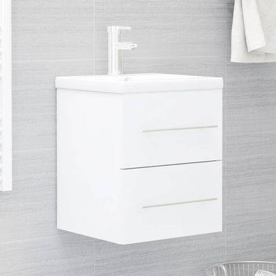 vidaXL Waschbeckenunterschrank Weiß 41x38,5x48 cm Holzwerkstoff
