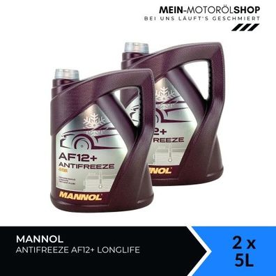 Mannol Antifreeze AF12+ Longlife Frostschutz Konzentrat 2x5 Liter