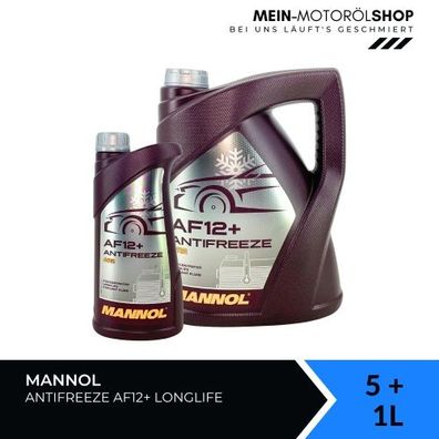 Mannol Antifreeze AF12+ Longlife Frostschutz Konzentrat 5 + 1 Liter