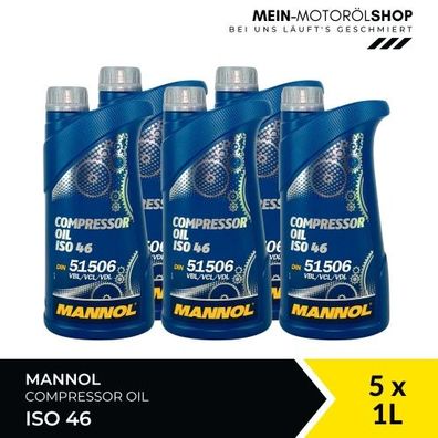 Mannol Compressor Oil ISO 46 5x1 Liter