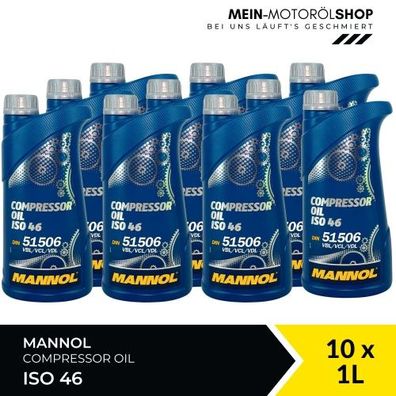 Mannol Compressor Oil ISO 46 10x1 Liter