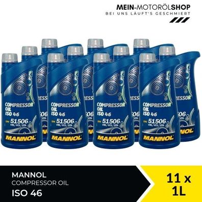 Mannol Compressor Oil ISO 46 11x1 Liter