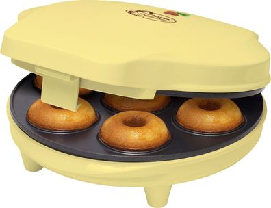 bestron Donut-Maker ADM218SD Sweet Dreams 700 Watt Retro Design Gelb - NEU