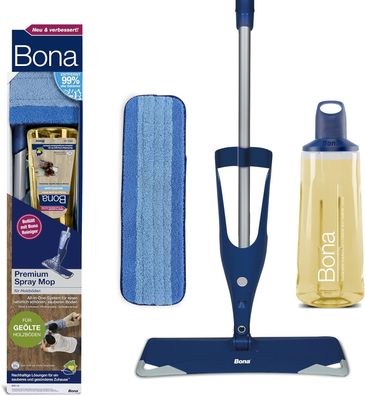 Bona Premium Sprüh Mop Holz Parkett Komplett Bodenwischer Sprühwischer Wischmop