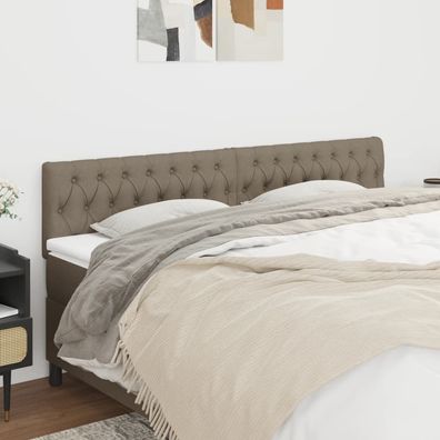 vidaXL Kopfteile 2 Stk. Taupe 100x7x78/88 cm Stoff