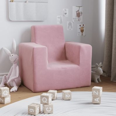 vidaXL Kindersofa Rosa Weich Plüsch