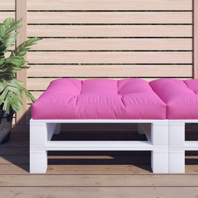 vidaXL Palettenkissen Rosa 70x70x12 cm Stoff