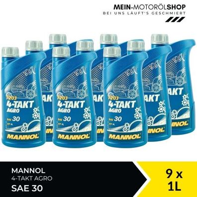 Mannol 4-Takt Agro SAE 30 9x1 Liter