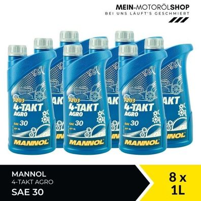 Mannol 4-Takt Agro SAE 30 8x1 Liter