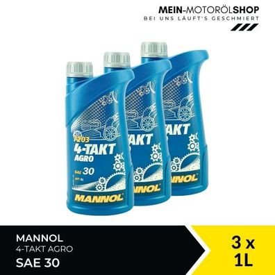 Mannol 4-Takt Agro SAE 30 3x1 Liter