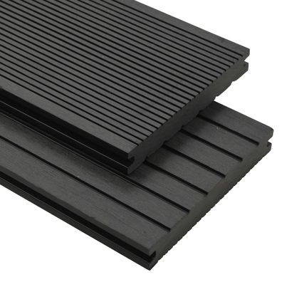 vidaXL WPC Massive Terrassendielen mit Zubehör 25 m² 4 m Schwarz