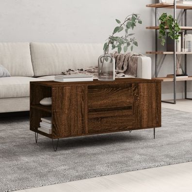 vidaXL Couchtisch Braun Eichen-Optik 102x44,5x50 cm Holzwerkstoff