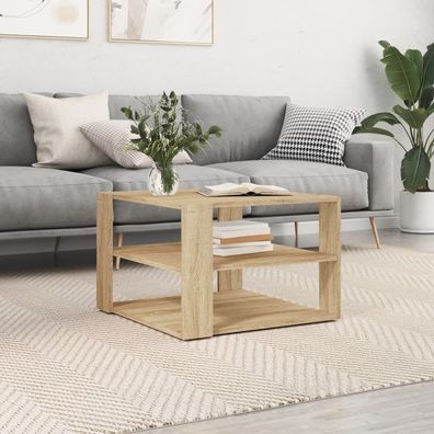 vidaXL Couchtisch Sonoma-Eiche 59,5x59,5x40 cm Holzwerkstoff