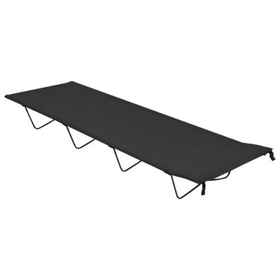 vidaXL Campingbett 180x60x19 cm Oxford-Gewebe und Stahl Schwarz