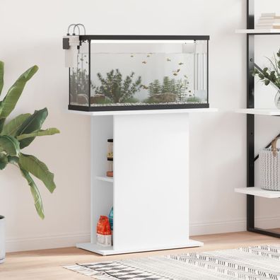 vidaXL Aquariumständer Weiß 75x36x72,5 cm Holzwerkstoff