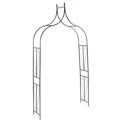 vidaXL Rosenbogen Dunkelgrün 142x37x275 cm Eisen