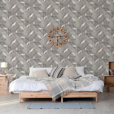 DUTCH Wallcoverings Tapete Onyx Dunkelgrau