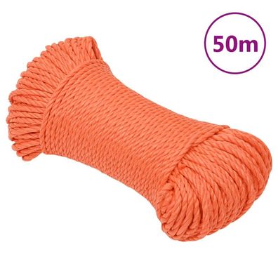 vidaXL Arbeitsseil Orange 6 mm 50 m Polypropylen