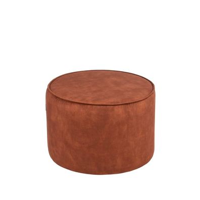 LABEL51 Pouf Tibo 55x55x40 cm Rostbraun Velours