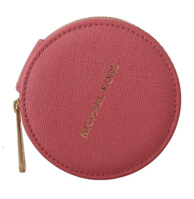 Michael Kors Elegantes rundes Portemonnaie aus rosa Leder | SKU: VAS13031