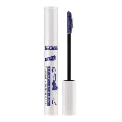 Lux vizage Perfect Color Mascara für Volumen und Fächereffekt Blau