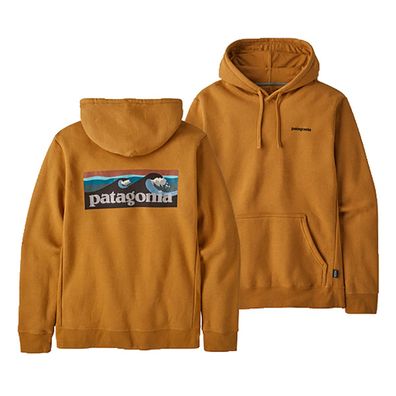 Patagonia Hoodie Boardshort Logo Uprisal dried mango - Größe: XXS