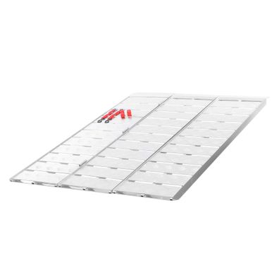 Wiltec Auffahrrampe 3-fach klappbar 172cm 340kg Rampe Auffahrschiene Aluminium