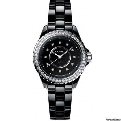 CHANEL - Frau - H6419 - Chanel J12 Quarz - 33 mm - H6419 - Schwarze Keramik + Diamant