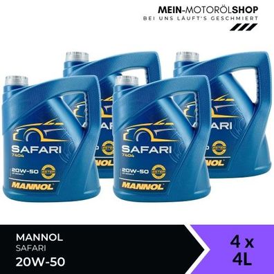 Mannol Safari 20W-50 4x4 Liter