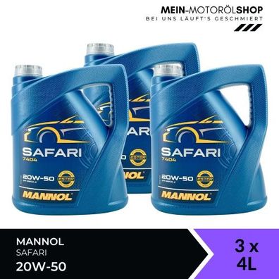 Mannol Safari 20W-50 3x4 Liter