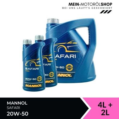 Mannol Safari 20W-50 4 + 2 Liter