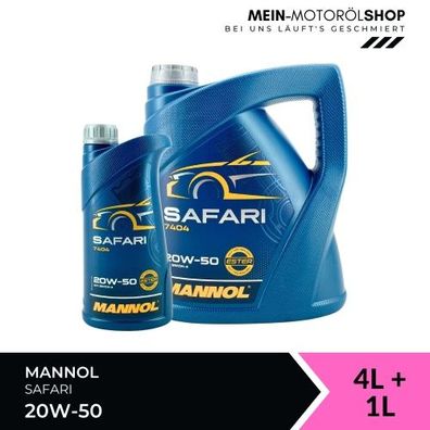 Mannol Safari 20W-50 4 + 1 Liter