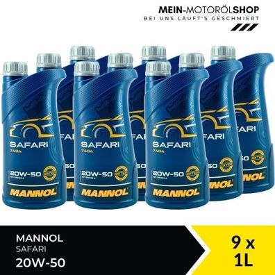 Mannol Safari 20W-50 9x1 Liter