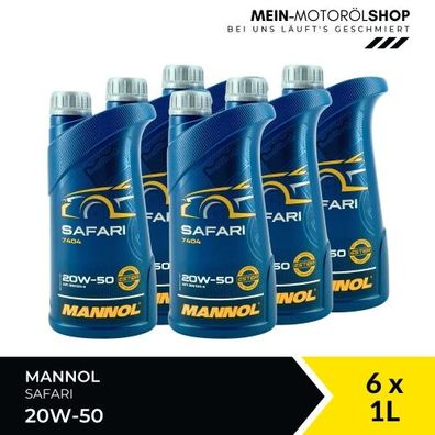 Mannol Safari 20W-50 6x1 Liter