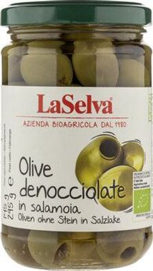 LaSelva 3x Grüne Oliven ohne Stein in Salzlake 295g