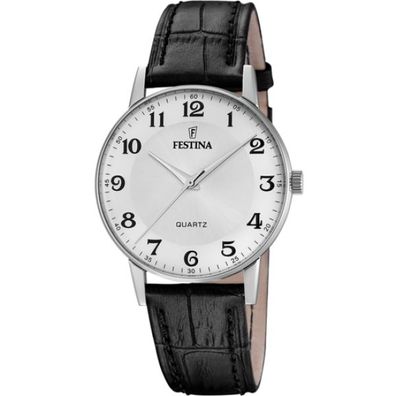 Festina F20690/1 Uhr Herren Edelstahl Leder