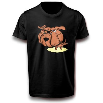 Fiktiver Mops Hund Wachhund Haustier Tier Parodie T-Shirt 122 - 3XL Baumwolle