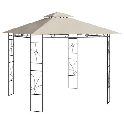 vidaXL Pavillon 3x3x2,7 m Creme 160 g/m²