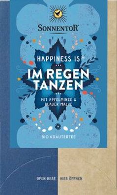 Sonnentor 3x Im Regen tanzen Tee Happiness is®, Doppelkammerbeutel 27g