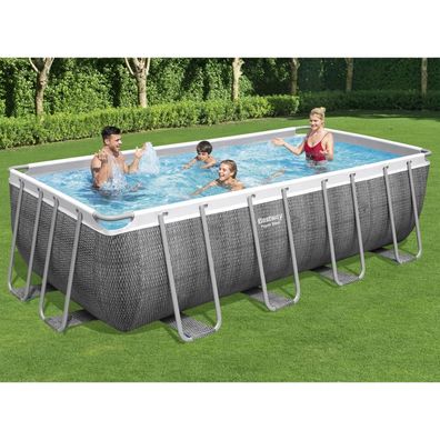 Bestway Power Steel Pool-Set Rechteckig 488×244×122 cm