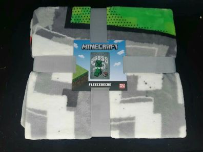 NEU Minecraft Merch Kuschel Fleece Decke 100x150cm für Kinder Bett Sofa Couch