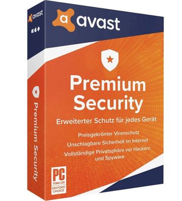 Avast Premium Security (2024), 3 PC (Windows), 2 Jahre, Download