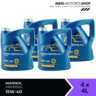 Mannol Universal 15W-40 4x4 Liter