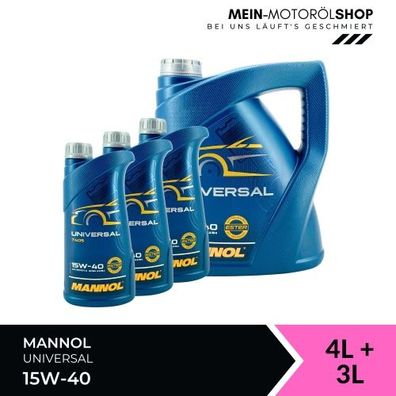 Mannol Universal 15W-40 4 + 3 Liter